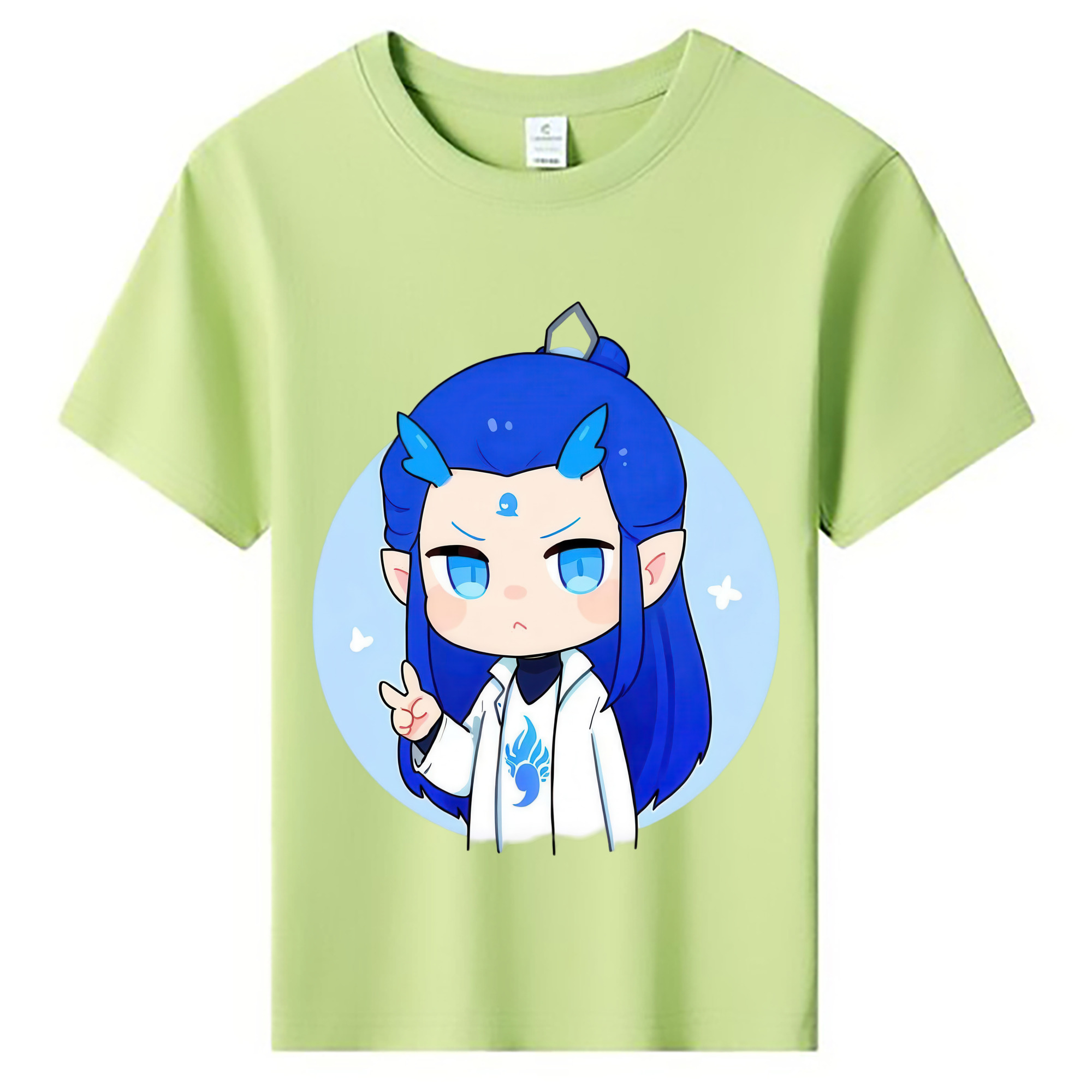 （画像用） Ne Zha 2 ナタ 魔童の大暴れ 綿100％キッズTシャツ（フロントプリント）